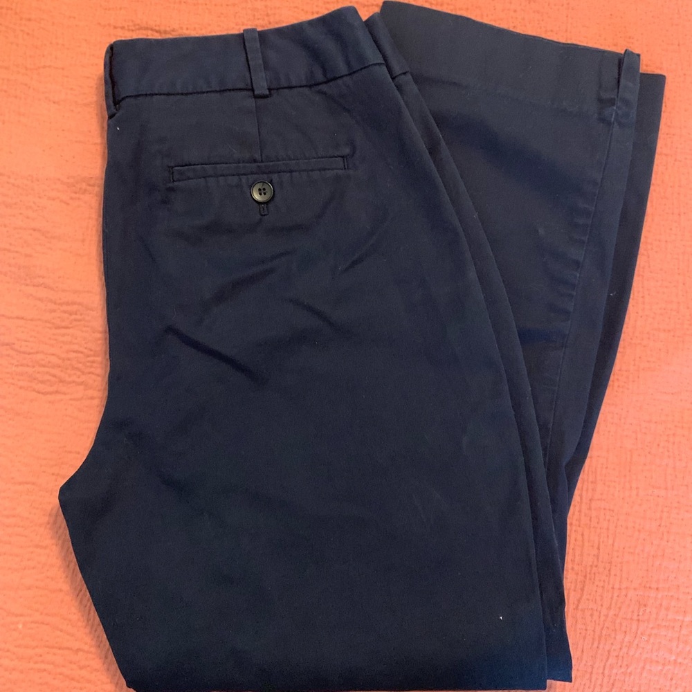 Talbots curvy crop pants sz 8 Navy blue